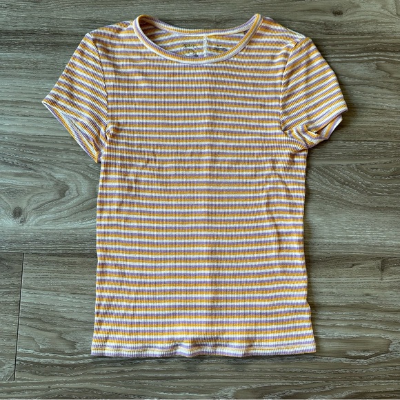 UO stripey sherbet baby tee - Picture 2 of 4